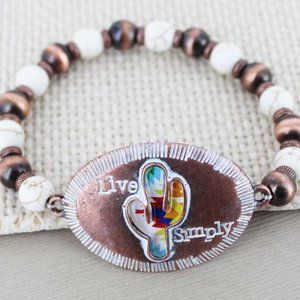 Cactus Copper Navajo Pearl Bracelet